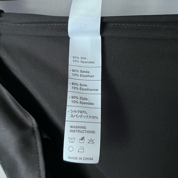 NWOT Lily Silk Wide Leg Classic Fit High Rise Silk Blend Pants Black 26 - Picture 12 of 13